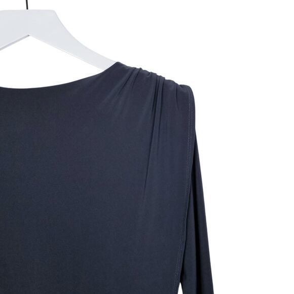 CLARA SUN WOO Tunic or Dress Drape Asymm Minimalist Slinky Knit Modern - S - Picture 8 of 8